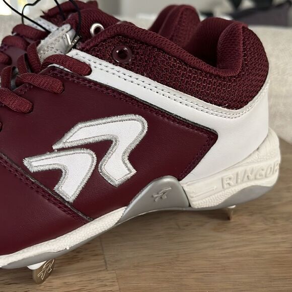 Ringor Women's Flite Pitching Toe Softball Cleats, 5.5, Maroon NWOB - Picture 4 of 7